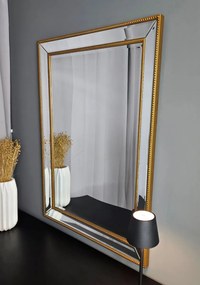Lustro w lustrzanej ramie, kolor złoty 104x74cm