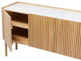 Niska komoda w dekorze dębu w naturalnym kolorze 177x42 cm Bottrup – Woodman