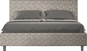 Łóżko bez stelaża tapicerowane 160x190 tkaniny Era 02 Szary Adele