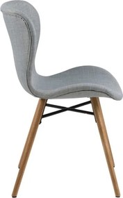 Zestaw 2 jasnoszarych krzeseł Actona Batilda