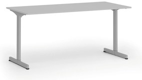 Biurko PRIMO BETA, 160x80 cm, szara podstawa, szary
