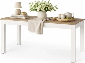 Stół rozkładany - biały + dąb sonoma T6-Z66