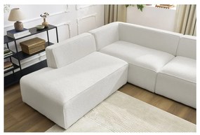 Biały narożnik modułowy z materiału bouclé (lewostronny/w kształcie litery U) Megeve – Bobochic Paris