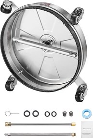 Szczotka do Czyszczenia Powierzchni do Myjki Wysokociśnieniowej SucceBuy, 39,5 cm, 2 Przedłużki