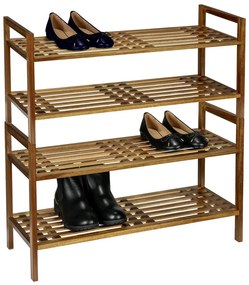 Regał na buty z litego drewna akacjowego w naturalnym kolorze 69x40,5x27 cm Fondi – Wenko