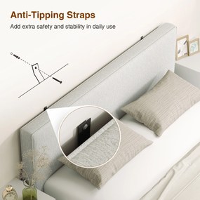 HOMCOM Zagłówek montowany na ścianie, pikowanie 160 x 10 x 60 cm, obicie z tkaniny, kremowy | Aosom PL