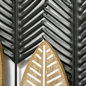 HOMCOM Zestaw 2 3D Metal Wall Art Modern Czarny+Złoty 40 x 46 cm