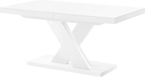 Nowoczesny stół z białym blatem na białej nodze Xenon Lux Hubertus połysk