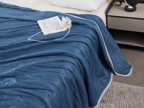 Chłodząca letnia kołdra CELIA, ciemnoniebieska Rozmiar: 140 x 200 cm