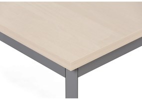 Stół jadalniany TRIVIA, 160x80 cm, ciemnoszara podstawa, brzoza