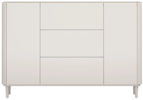Komoda Elivo 150 cm z szufladami na nóżkach - kaszmir / dąb olejowany