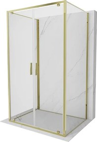 Mexen Exo-3S kabina prysznicowa 3-ścienna uchylna 120 x 95 cm, transparent, złota - 8182-120-095-50-00-3S