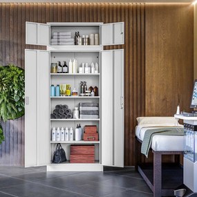 Nadstawka na szafę EWA Compact 800 x 380 x 400 mm, szara