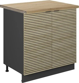 Szafka pod zlew panel dębowy 80x60x82 fame-line