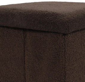 Pufa ze schowkiem boucle BINI, 38 x 38 x 38 cm