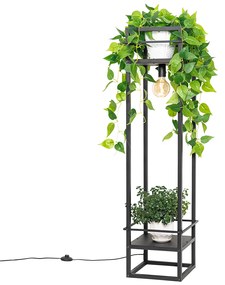 Inteligentna lampa podłogowa industrialna czarna w tym Wifi G95 - Cage RackPrzemysłowy Oswietlenie wewnetrzne