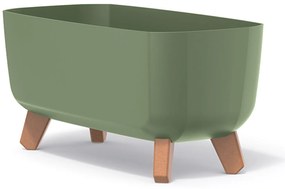 Donica ogrodowa Gracia Case 39 x 19,5 x 19 cm ziemisty zielony PROSPERPLAST
