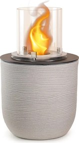 Kominek bioetanolowy, palenisko ogrodowe, wolnostojące, do użytku wewnątrz i na zewnątrz, RAFFAELLO Corda Beige, śr. 35 x wys. 55 cm