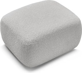 Jasnoszary podnóżek z materiału bouclé Montaigne – Bobochic Paris