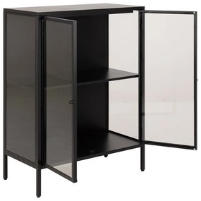 Czarna metalowa witryna Actona Newcastle, wys. 98,7 cm