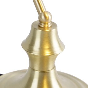 Klasyczna lampa notariusza złota z dymionym szkłem lustrzanym - Banker