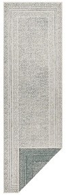 Zielono-biały chodnik odpowiedni na zewnątrz Ragami Berlin, 80x250 cm