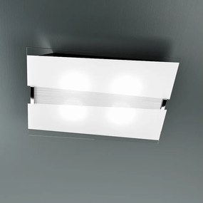 Lampa sufitowa Toplight Mad 4-punktowa z gniazdem E27, chromowana i biała rama, nowoczesny design 70x50x10cm