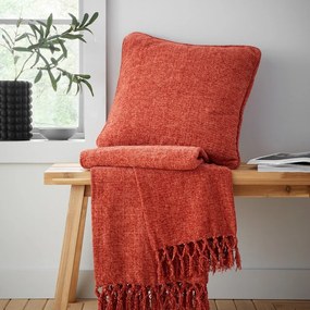 Ceglasty koc z szenilu 130x170 cm Wilson – Catherine Lansfield