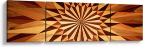 Obraz - Drewniany kolaż (170x50 cm)