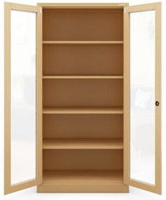 Witryna szklana AMELIA, 900 x 1850 x 400 mm, Fresh Style, beżowa