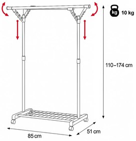 Stojak na ubrania 84521 BK, czarny