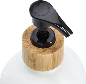 Zestaw dozowników na płyn i mydło z bambusową podstawką, 2 x 500 ml