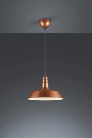 Metalowa lampa wisząca w kolorze miedzi z metalowym kloszem ø 36 cm Will – Reality