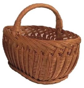 Kosz na drewno z rattanu z uchwytem 41x52 cm