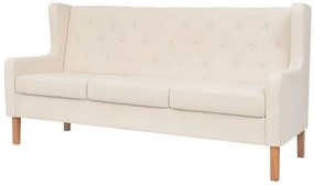 Trzyosobowa sofa Faselo 3C - kremowobiała