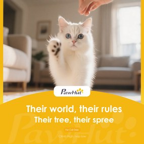 PawHut Drapak 173 cm wieża dla kota z kryjówką, słupy z sisalem, duża platforma, wielopoziomowy, ciemnoszary | Aosom PL