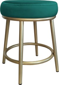 Taboret Ben tkanina Welur stelaż metalowy STOŁEK LOFT : Kolor Stelaża - Złoty, Kolor tkaniny - VELVET - MG20, Typ tkaniny - Velvet