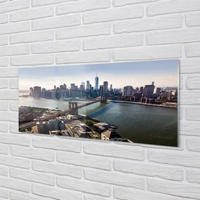 Panel szklany do Kuchni Architektura Miasta: Most i Wieżowce