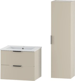 Kaszmirowy Zestaw do Łazienki 60cm Szafka z Umywalką Słupek Pile