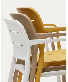 Żółte plastikowe krzesło ogrodowe Morella – Kave Home