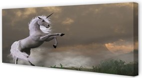 Zdjęcie na płótnie Jednorożec w Górskim Krajobrazie