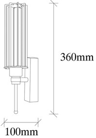 Kinkiet w czarno-złotym kolorze ø 8 cm Fellini – Opviq lights