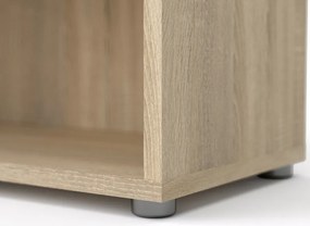 Niski regał biurowy z dwoma półkami Prima dąb sonoma