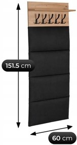 Wieszak ścienny do przedpokoju tapicerowany 60 cm  N9-C11