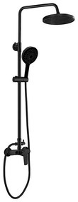 Aqualine - Zestaw prysznicowy z baterią LOTTA matowy czarny