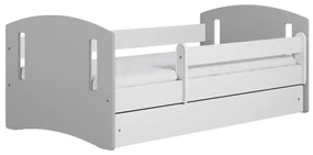 Łóżko dziecięce CLASSIC 2 MIX 160x80 szare KOCOT KIDS