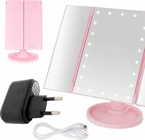 Lusterko Do MAKIJAŻU Powiększające 3X Kosmetyczne PODŚWIETLANE LED | VOLAN