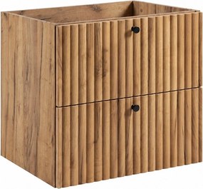 Szafka łazienkowa wisząca z wnęką na umywalkę 60 dąb craft złoty, uchwyty w trzech kolorach, 60 x 44,4 x 57 cm