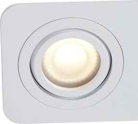 Okrągły reflektor wpuszczany biały GU10 50mm obrotowy i przechylany IP44 2-źródła światła - Alberto