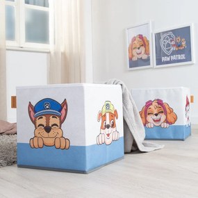 Tekstylne dziecięce pojemniki na zabawki 2 szt. 27x27x27 cm Paw Patrol – Roba
